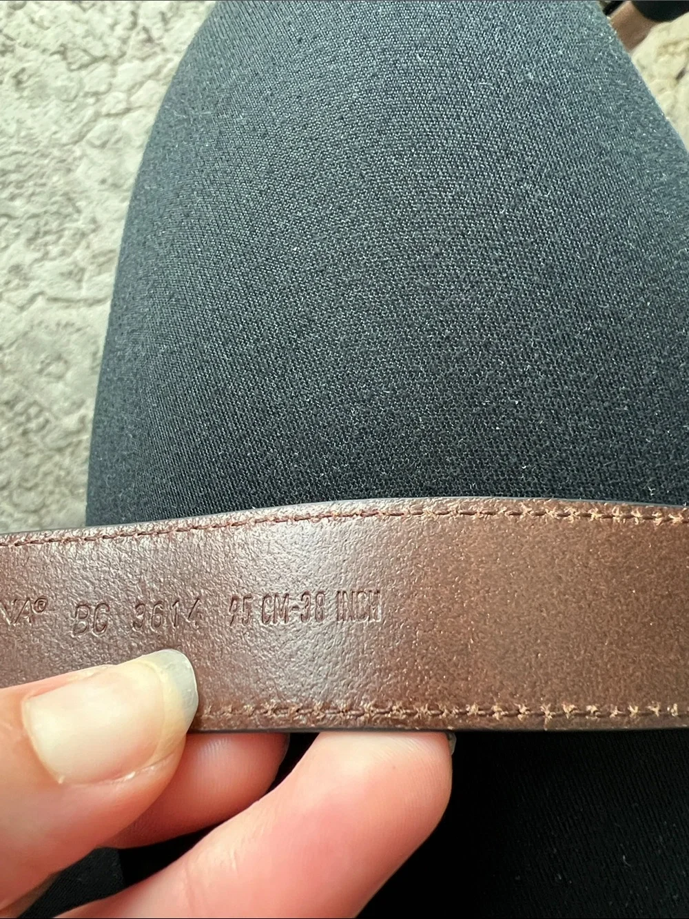 Dolce & Gabbana Men's Two-Tone Blue and Brown Leather Belt